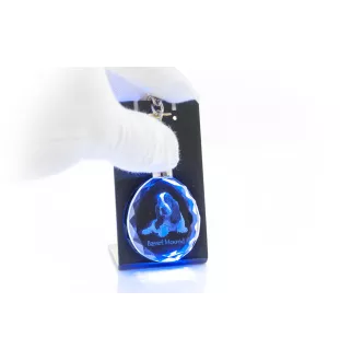 Basset Hound - pendant with a photo of a dog, crystal key ring in a gift box, a unique gift by Art-Dog