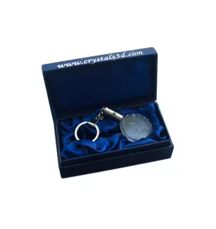 Basset Hound - pendant with a photo of a dog, crystal key ring in a gift box, a unique gift by Art-Dog