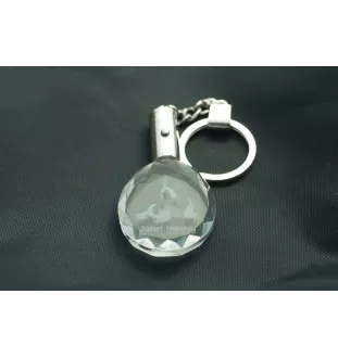 Basset Hound - pendant with a photo of a dog, crystal key ring in a gift box, a unique gift by Art-Dog