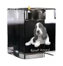 Basset Hound - Candle holder with dog photo, crystal tealight holder, personalised gift by Art-Dog brand