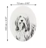 Bearded Collie, Highland Collie, Mountain Collie - commemorative plaque with a photo of a dog, tombstone with a print, personalized oval plaque from the Art-Dog brand