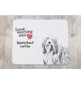 Collie Barbu, Bearded collie, Parfois appelé colley barbu - tapis de souris personnalisé avec impression, tapis de souris personnalisé avec chien, accessoire unique pour employé de bureau de la marque