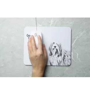 Bearded Collie, Highland Collie, Mountain Collie - mouse pad with print, personalized dog-themed mouse pad, unique gadget for an office worker by Art-Dog brand
