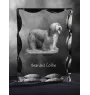 Bearded Collie, Highland Collie, Mountain Collie - crystal with a picture of a dog, glass statuette with a picture, unique frame with a picture from Art-Dog brand