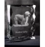 Bearded Collie - Kristall mit einem Hundebild, Glasstatuette mit einem Bild, einzigartiger Bilderrahmen der Marke Art-Dog