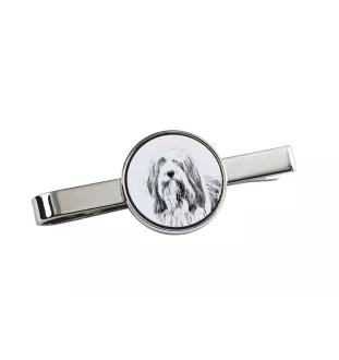 Bearded Collie, Highland Collie, Mountain Collie - tie clip with a dog, personalized tie clip, a unique gift for a man from the Art-Dog brand