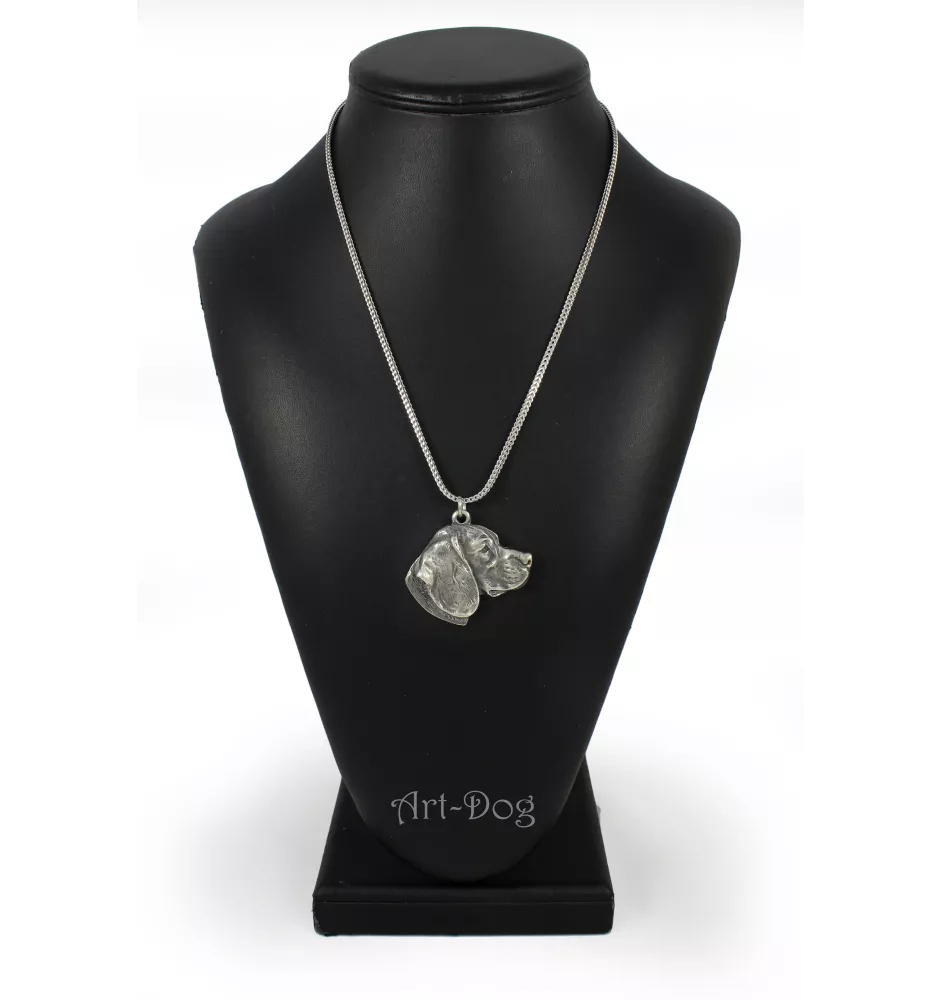 Beagle - Halskette mit Hund, Hundeanhänger an einer silbernen Kette, einzigartiger Schmuck der Marke Art-Dog