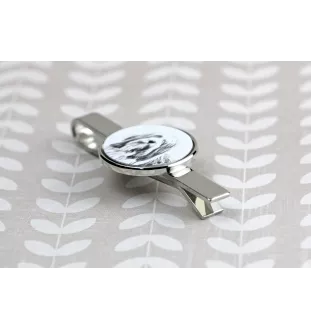 Bearded Collie, Highland Collie, Mountain Collie - tie clip with a dog, personalized tie clip, a unique gift for a man from the Art-Dog brand