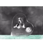 Basset Hound - horloge en cristal avec une photo de chien, horloge de table en forme de cœur, horloge debout personnalisée de la marque Art-Dog