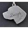 Beagle - un collier avec un chien, un pendentif de chien sur une chaîne en argent, un bijou unique de la marque Art-Dog