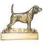 Beagle - Haustürschild mit Hund, Messingschild mit Namen, personalisiertes Türschild mit Markennamen Art-Dog
