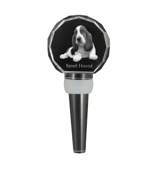 Basset Hound grubszy stopper do wina z psem Art-Dog