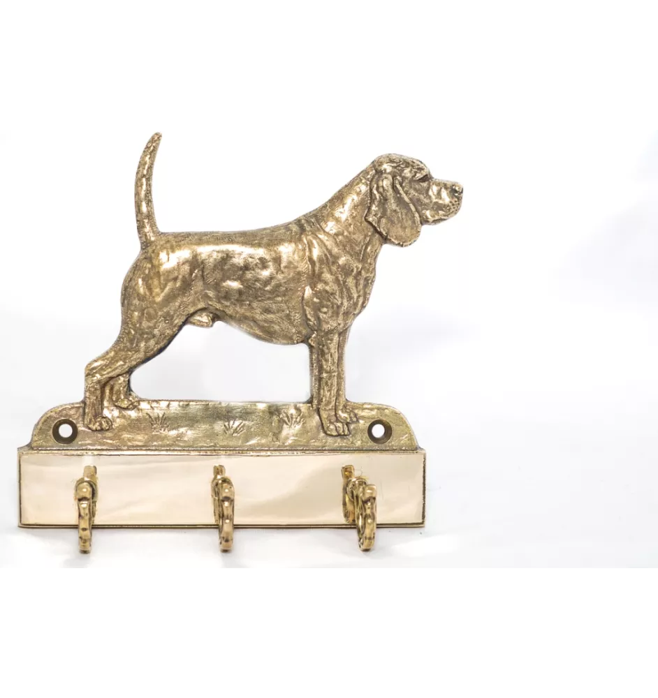 Beagle - porte-clés avec chien, support en laiton pour accessoires pour chiens, élégante décoration pour le couloir de la marque Art-Dog