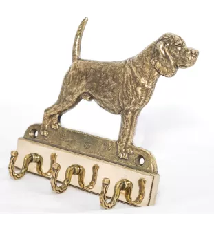 Beagle - Schlüsselhalter mit Hund, Messinggriff für Hundezubehör, elegante Dekoration für den Flur der Marke Art-Dog