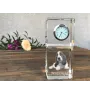 Basset Hound - crystal clock with a photo, a photo of a dog in crystal, personalized desk clock by Art-Dog brand