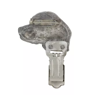 Beagle - broche avec pince, support pour numéro de départ, épingle argentée pour exposition de chiens de la marque Art-Dog