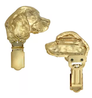 Beagle - Brosche mit Clip, vergoldeter Startnummernhalter, elegante Hundeaustellungsnadel der Marke Art-Dog
