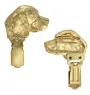 Beagle - brooch with a clip, gold-plated holder for a race number, elegant dog show pin from Art-Dog brand