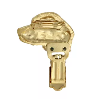 Beagle - broche avec pince, support doré pour numéro de départ, élégante épingle pour exposition de chiens de la marque Art-Dog