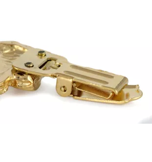 Beagle - Brosche mit Clip, vergoldeter Startnummernhalter, elegante Hundeaustellungsnadel der Marke Art-Dog