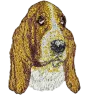 Basset Hound - dog-shaped patch, embroidered patch, unique decoration for Art-Dog backpack