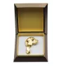 Beagle - brooch with a clip, gold-plated holder for a start number, a gift for a dog show by Art-Dog brand.