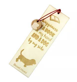 Basset Hound - marque-page pour livre avec chien, marque-page personnalisé, accessoire canin pour les lecteurs de la marque Art-Dog