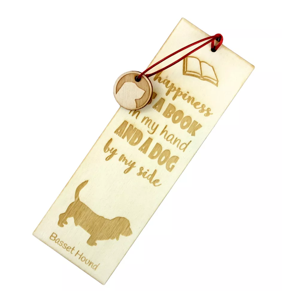 Basset Hound - marque-page pour livre avec chien, marque-page personnalisé, accessoire canin pour les lecteurs de la marque Art-Dog