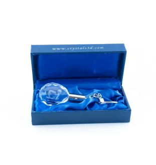 Collie Barbu, Bearded collie, Parfois appelé colley barbu - pendentif avec une photo de chien, porte-clés en cristal dans une boîte cadeau, un cadeau unique par Art-Dog