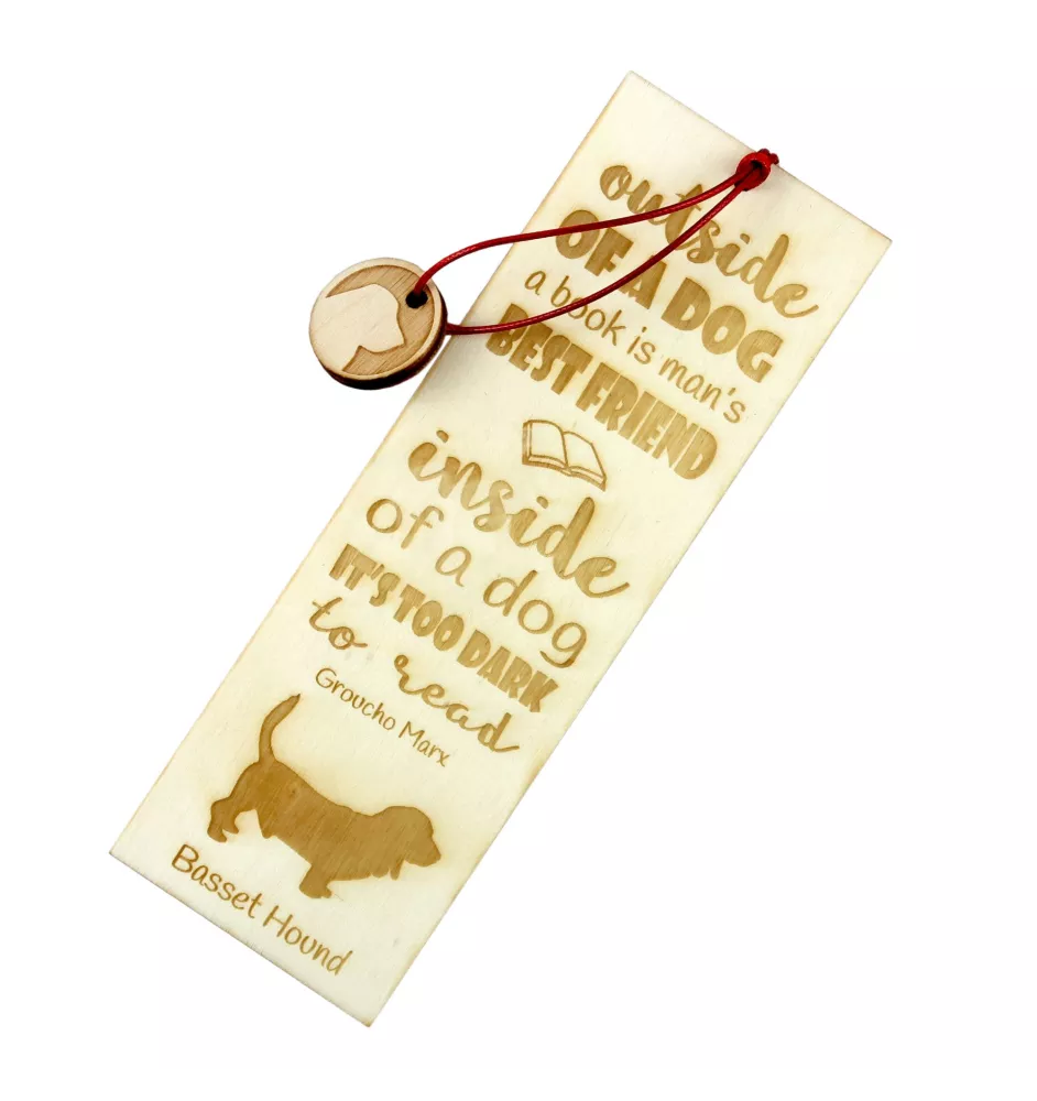 Basset Hound - Lesezeichen mit Hund, personalisiertes Lesezeichen, Geschenk für Bücherwurm von der Marke Art-Dog