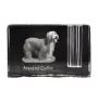 Bearded Collie, Highland Collie, Mountain Collie - Pen stand, crystal organiser with dog photo, unique desk decoration by Art-Dog brand