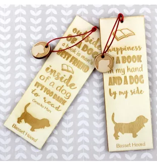 Basset Hound - Lesezeichen mit Hund, personalisiertes Lesezeichen, Geschenk für Bücherwurm von der Marke Art-Dog