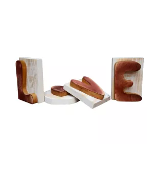 Basset Hound III - Holzschriftzug LOVE, Innendekoration mit Hund, entzückende Dekoration für das Regal der Marke Art-Dog