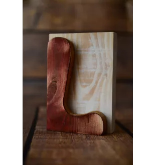 Basset Hound II - wooden LOVE sign, interior decoration with a dog, charming ornament for the shelf by Art-Dog brand