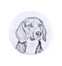 Beagle Magnet mit einem Hundepfotenabdruck, außergewöhnlich leicht, starker Magnet, handgefertigtes Produkt der Marke Art-Dog