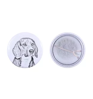 Beagle - Anstecknadel mit Ihrem Hund, fügen Sie Ihr eigenes Foto hinzu, Marke Art-Dog