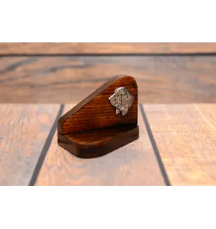 Basset Hound I - wooden candle holder with a dog, tealight holder, a memorial place for a dog by Art-Dog brand
