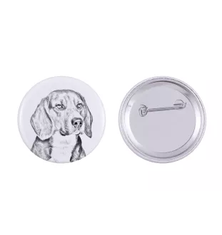 Beagle - Anstecknadel mit Ihrem Hund, fügen Sie Ihr eigenes Foto hinzu, Marke Art-Dog