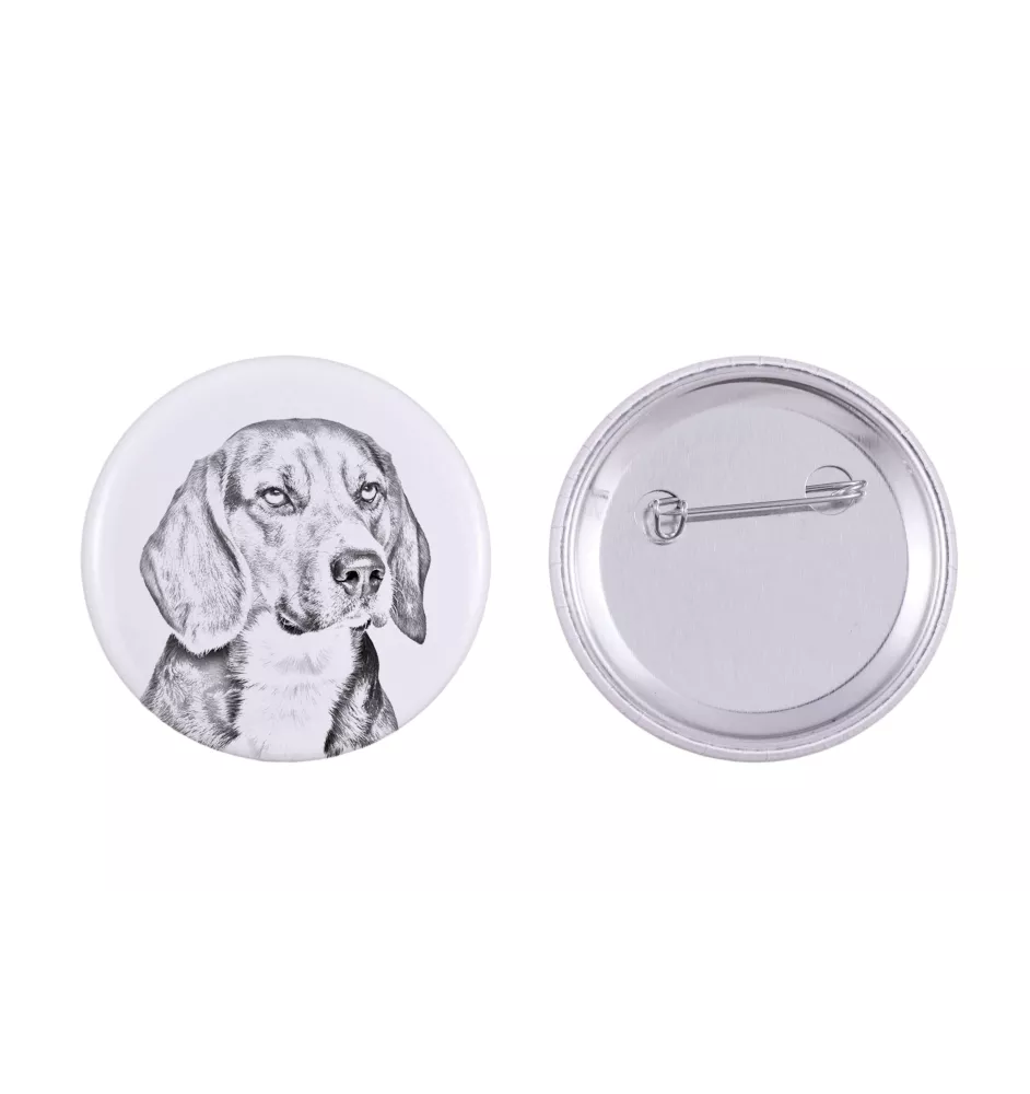 Beagle przypinka z psem duża Art-Dog