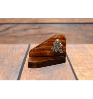 Basset Hound II - wooden candle holder with a dog, tealight holder, a memorial place for a dog by Art-Dog brand