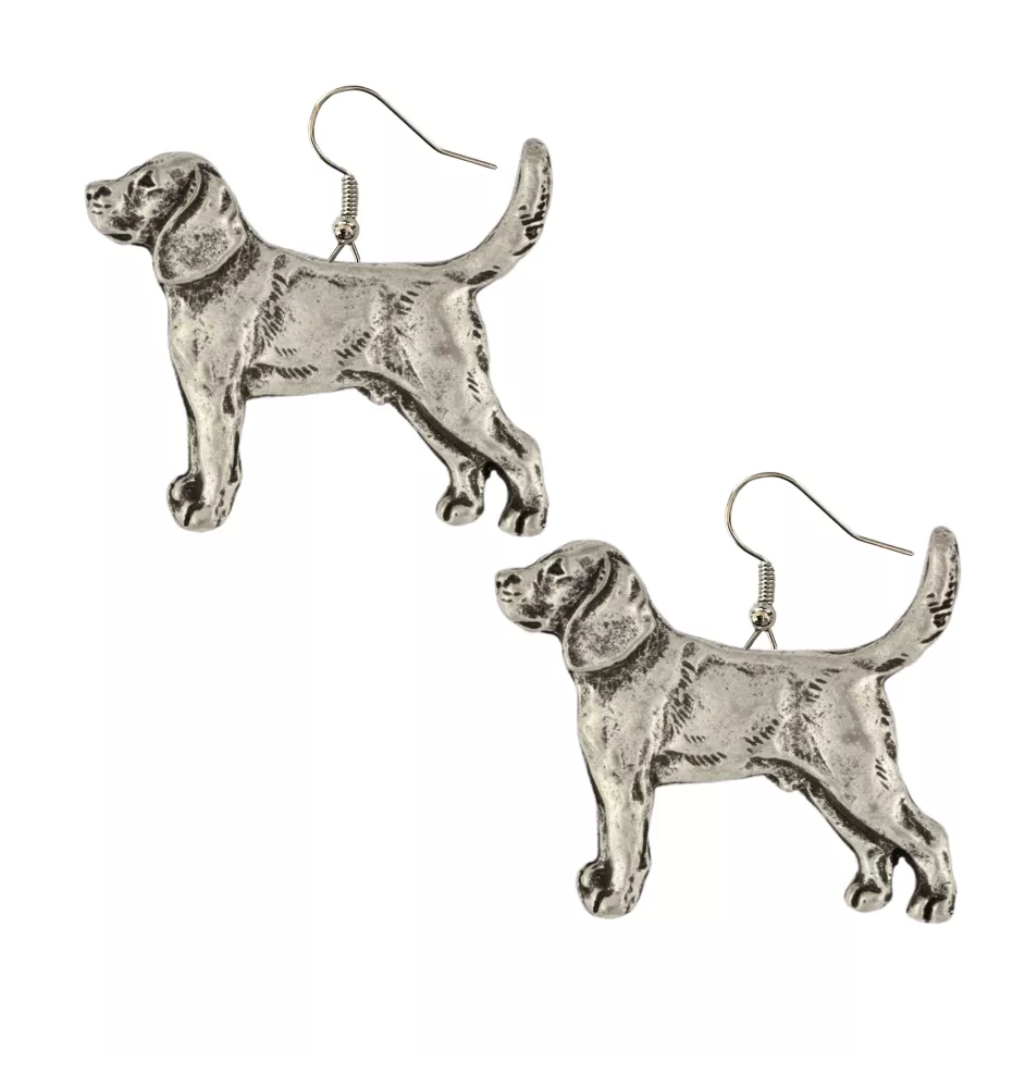 Beagle kolczyki posrebrzane z psem Art-Dog