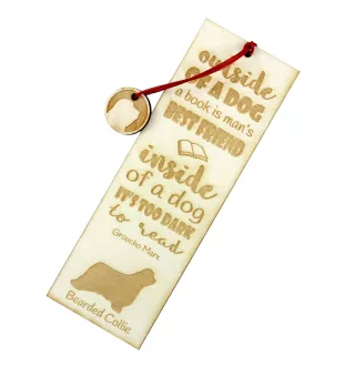 Bearded Collie, Highland Collie, Mountain Collie - dog bookmark, personalized bookmark, gift for bookworm from Art-Dog brand