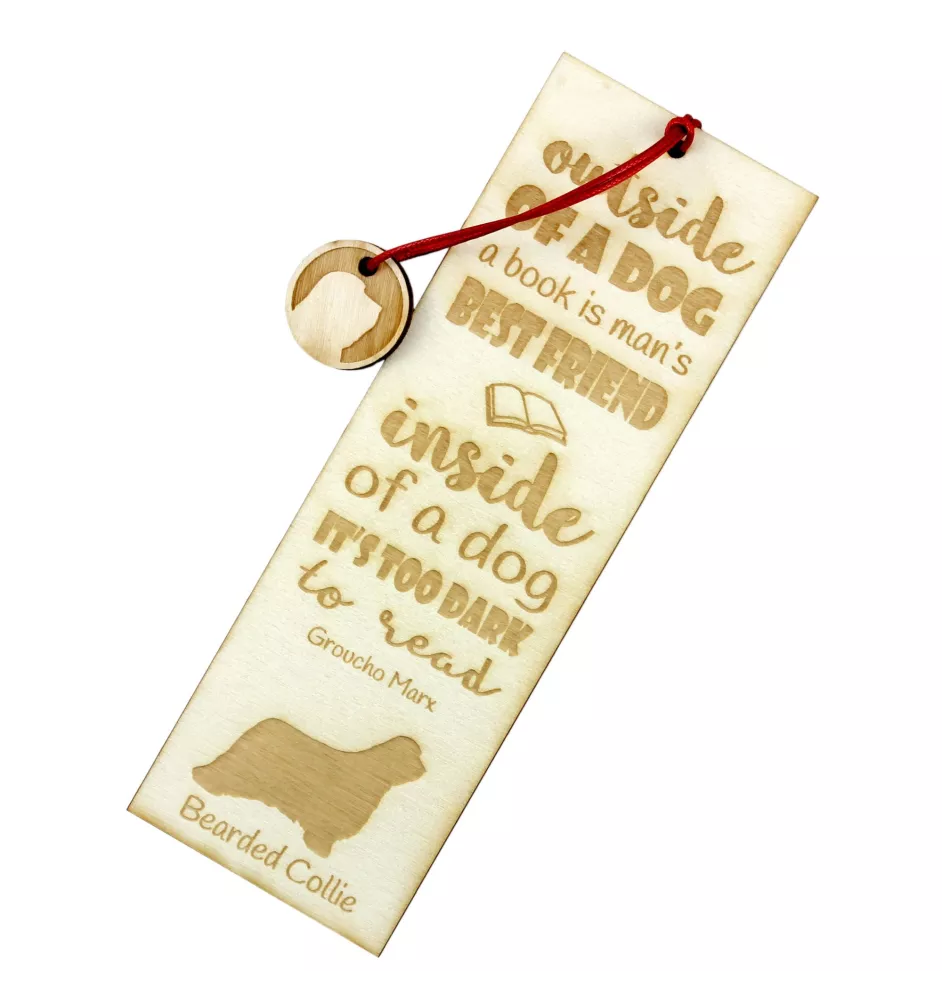 Bearded Collie, Highland Collie, Mountain Collie - dog bookmark, personalized bookmark, gift for bookworm from Art-Dog brand