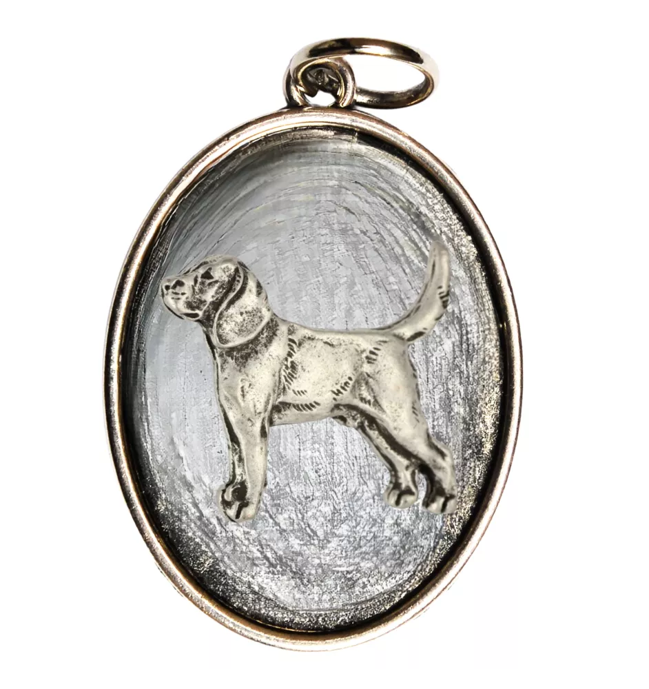 Beagle - collier avec chien, pendentif pour maman de chien, bijoux uniques de la marque Art-Dog