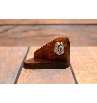 Bearded Collie - Holzkerzenhalter mit Hund, Teelichthalter, Gedenkstätte für den Hund der Marke Art-Dog