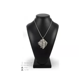Basset Hound I - necklace with a dog, dog pendant on a silver chain, unique jewelry from the Art-Dog brand