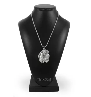Basset Hound III - necklace with a dog, dog pendant on a silver chain, unique jewelry from the Art-Dog brand