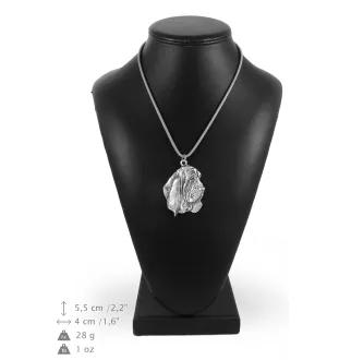 Basset Hound III - Halskette mit Hund, Hundeanhänger an einer silbernen Kette, einzigartiger Schmuck der Marke Art-Dog