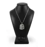 Collie Barbu, Bearded collie, Parfois appelé colley barbu - un collier avec un chien, un pendentif de chien sur une chaîne en argent, un bijou unique de la marque Art-Dog