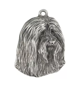 Bearded Collie posrebrzany naszyjnik na łańcuszki Art-Dog